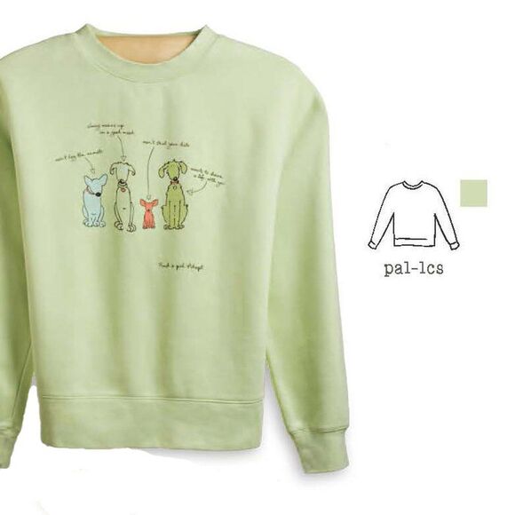 Find a Pal JUNIOR SMALL Crewneck Sweatshirt Celedon Green by Comfort Colors NWT - Picture 1 of 9